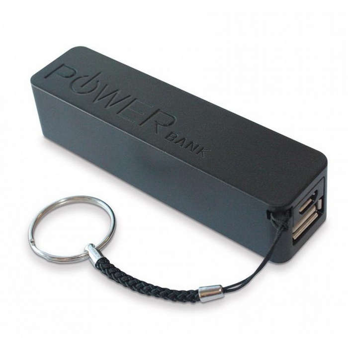 Batería externa con capacidade de 2600mAh (aproximadamente, unha carga completa)