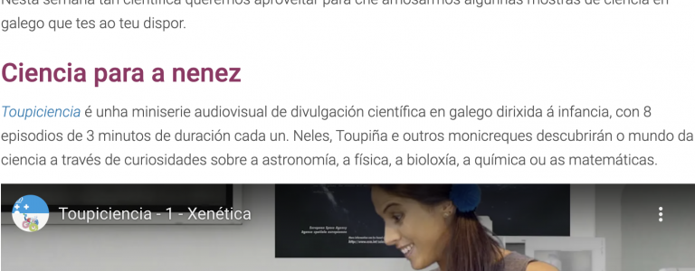 Día 12 – Ciencia en galego para todo o mundo